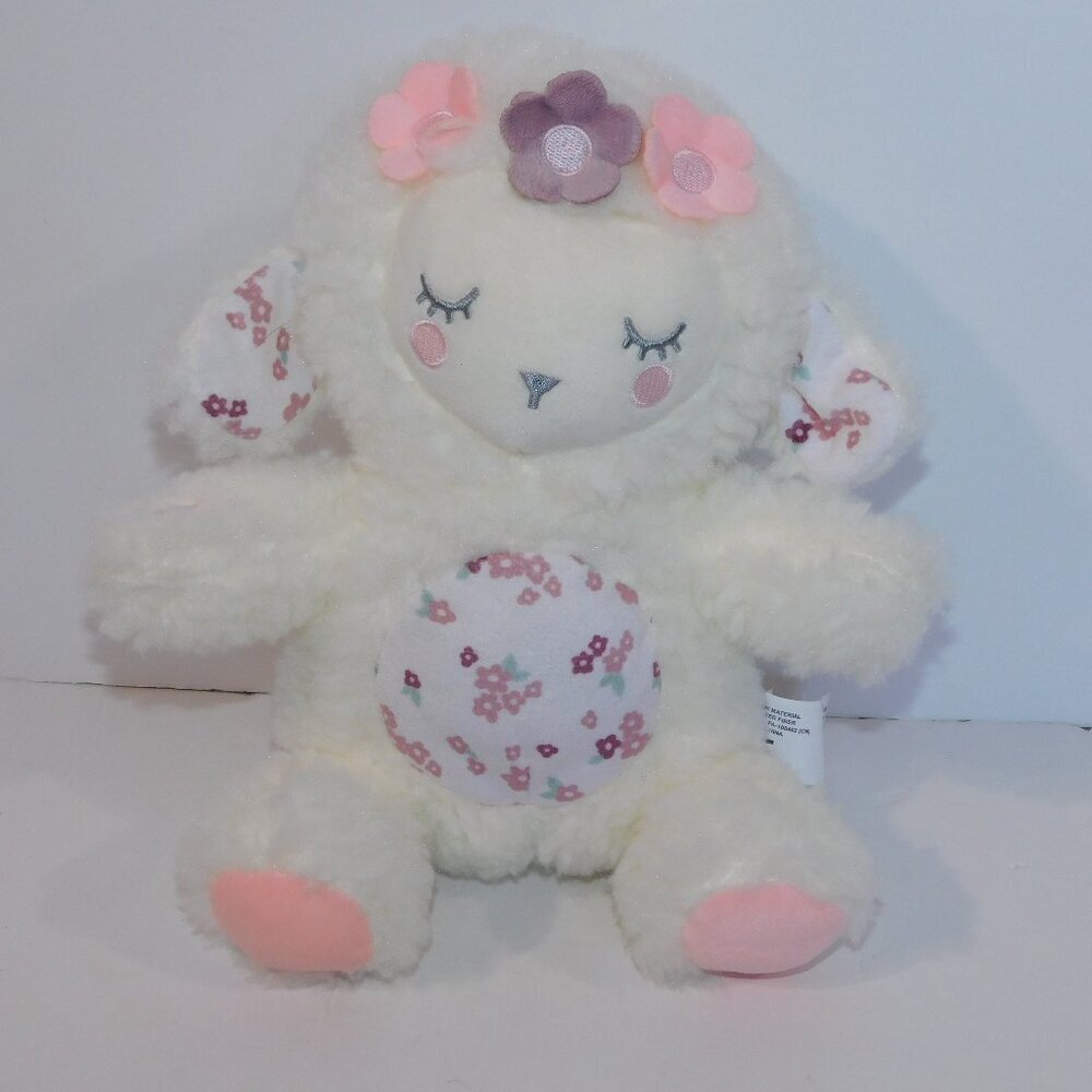 DreamGro Soothing Lamb Light Lullaby Crib Toy Color Change Music Glow Plush 11"